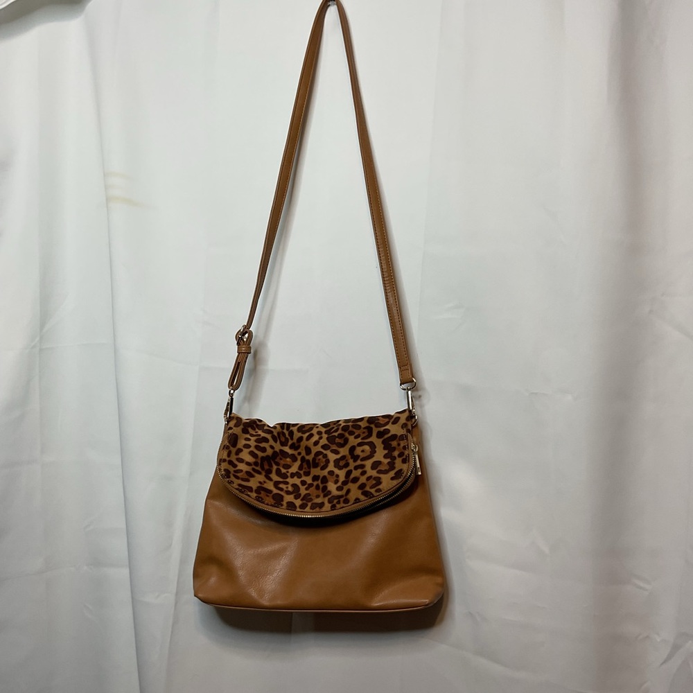 KAARI blue brown and leopard purse - Picture 2 of 10
